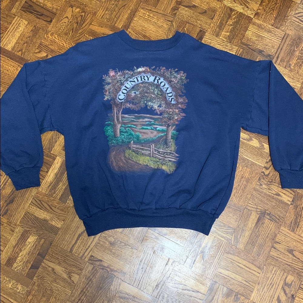 Navy Country Roads Sweater